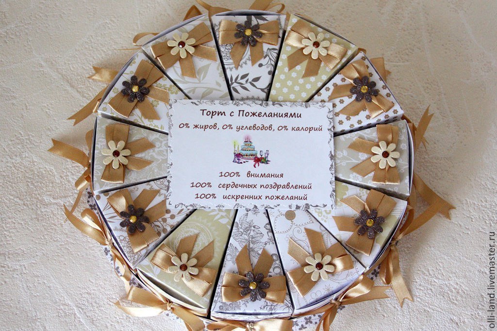 Новогодний Торт Из Бумаги С Пожеланиями