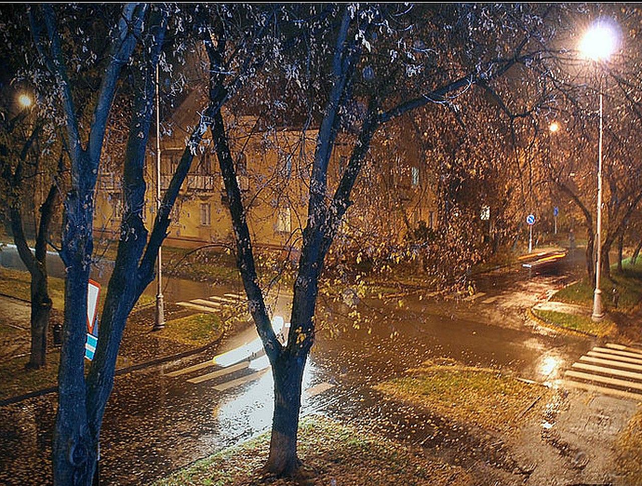 Поздняя осень дождь вечер