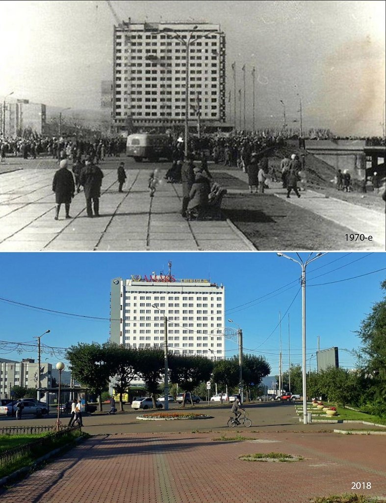 Предмостная площадь Красноярск 1980