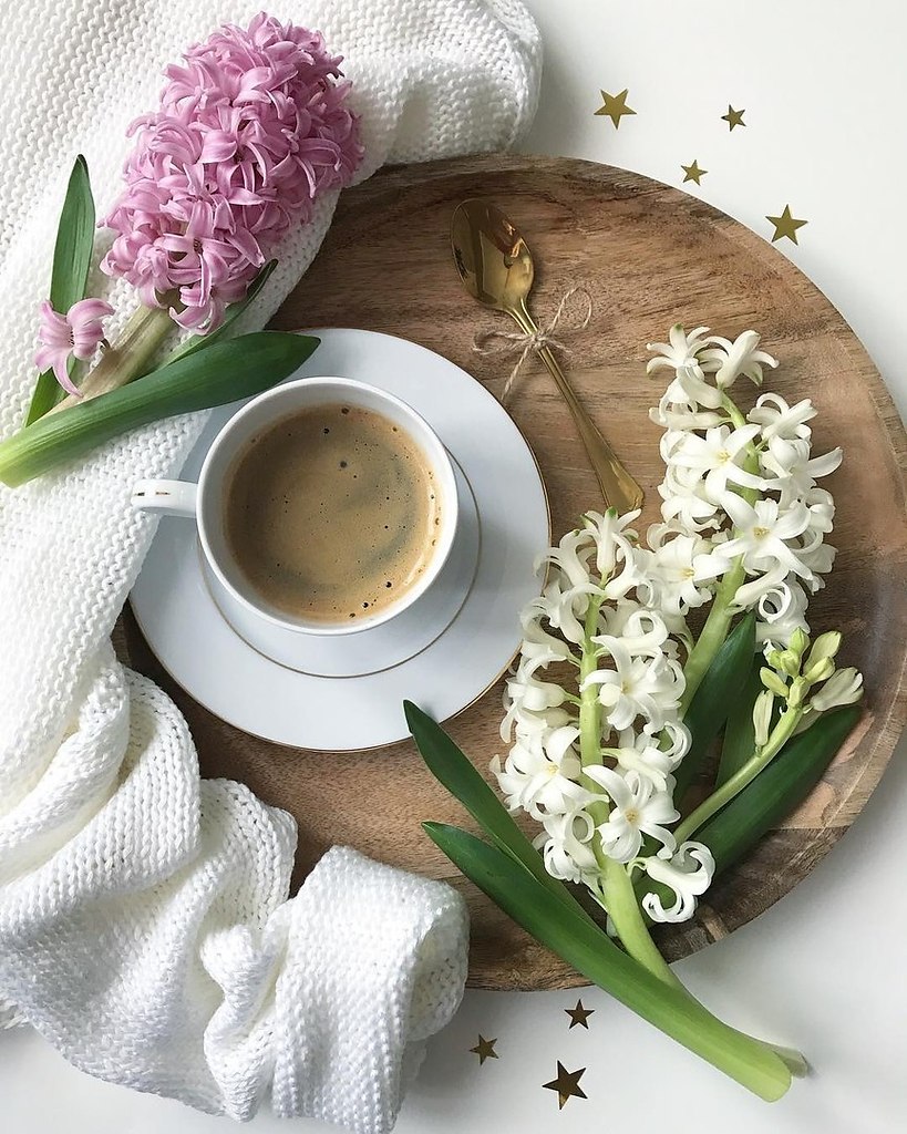 Доброе утро кофе цветы нежность