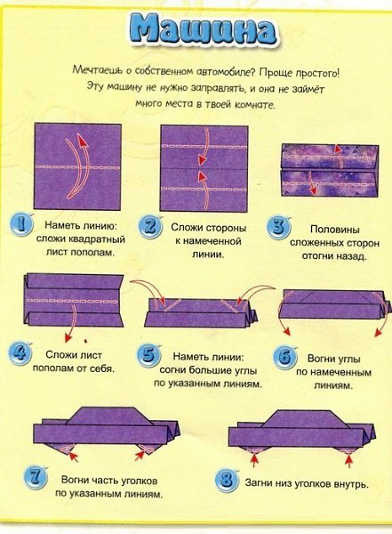 Оригами схемы машины