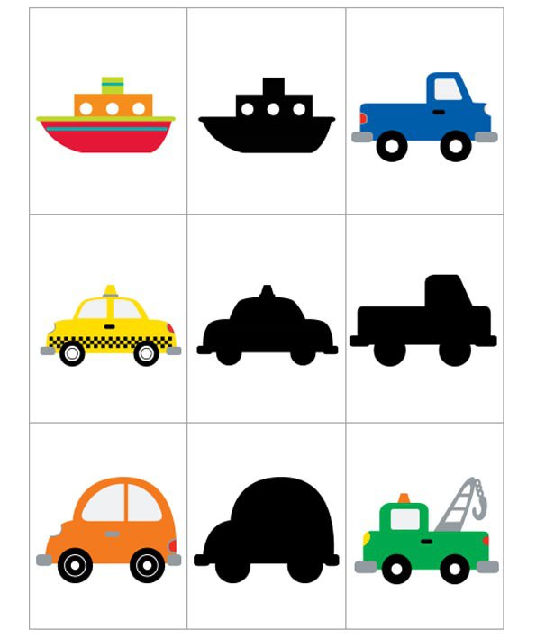 Задания в картинках по теме транспорт