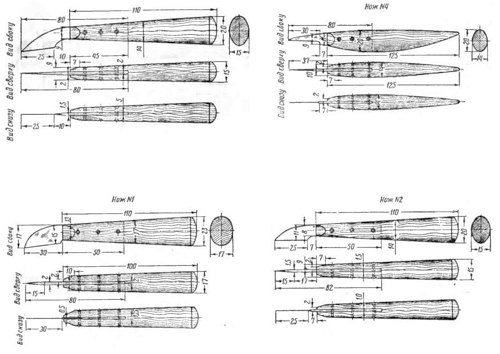 Чертежи ножей для резьбы по дереву с размерами