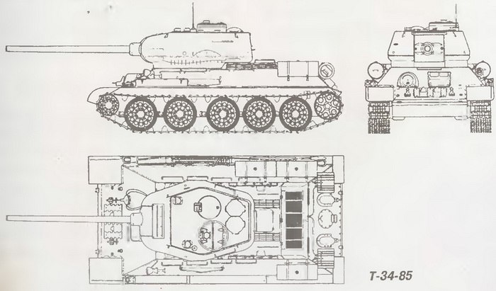 Т34 85 чертеж