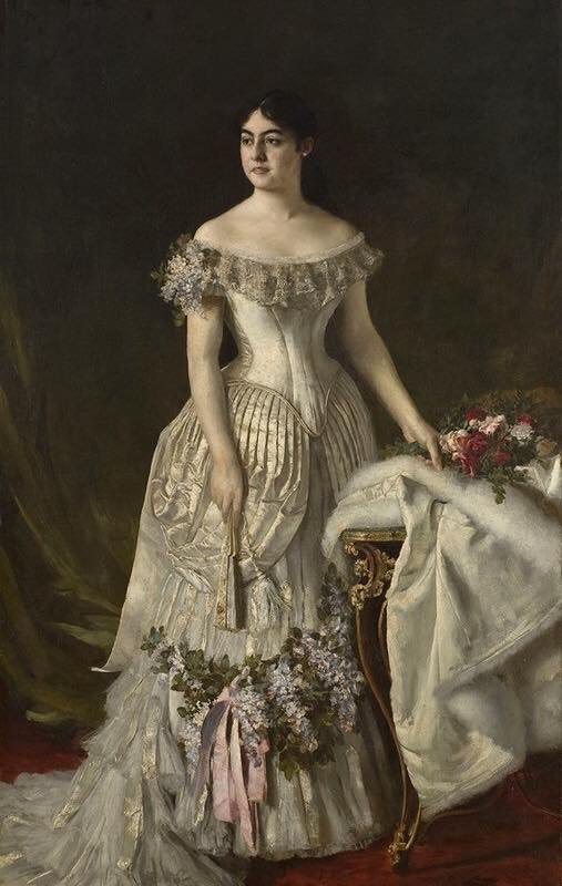 Дама в платье 19 века