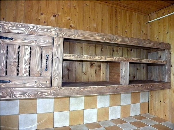 Кухонный гарнитур на даче своими руками из дерева фото