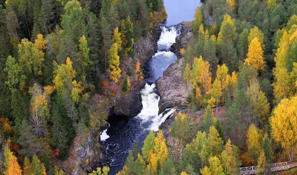 Заповедник Кивач водопад