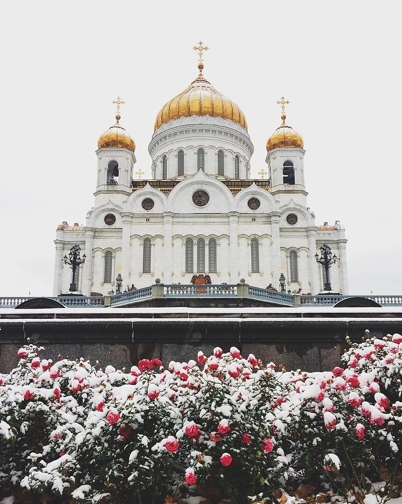 Москва храм христа спасителя зимой