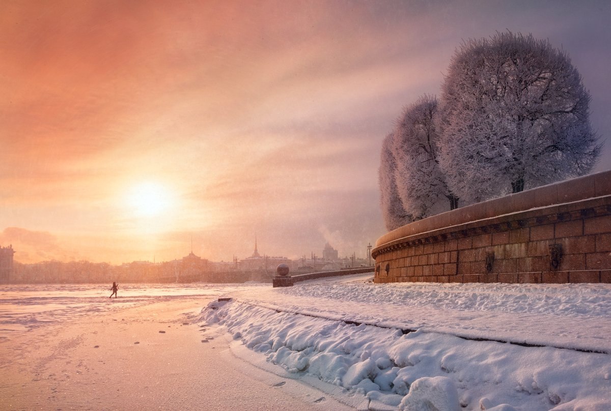 Морозный день в городе