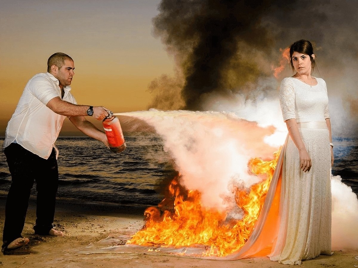Свадебное платье в огне