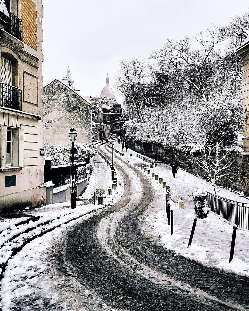 Зимний Монмартр Париж
