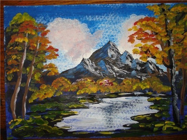 Рисунок на тему природа красками