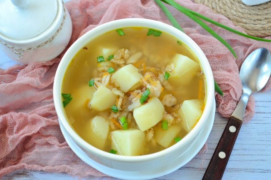 Суп из геркулеса на курином бульоне рецепт с фото