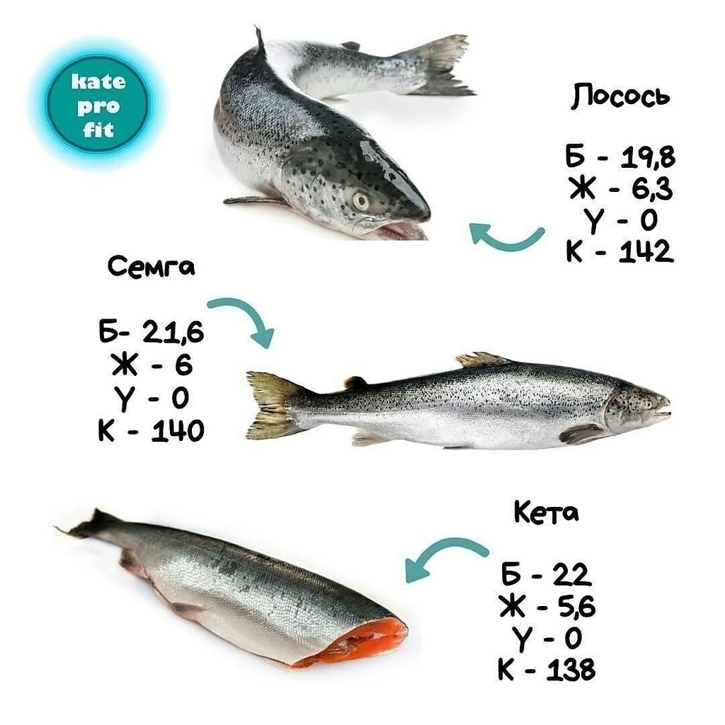 Вареная рыба калорийность