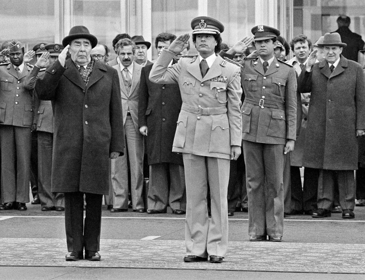 Муаммар Каддафи и Брежнев