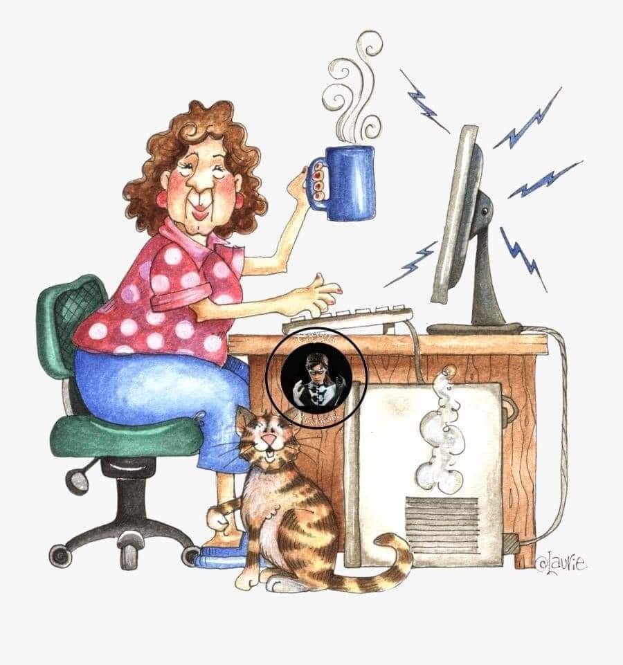 Рисунок мама на работе за компьютером