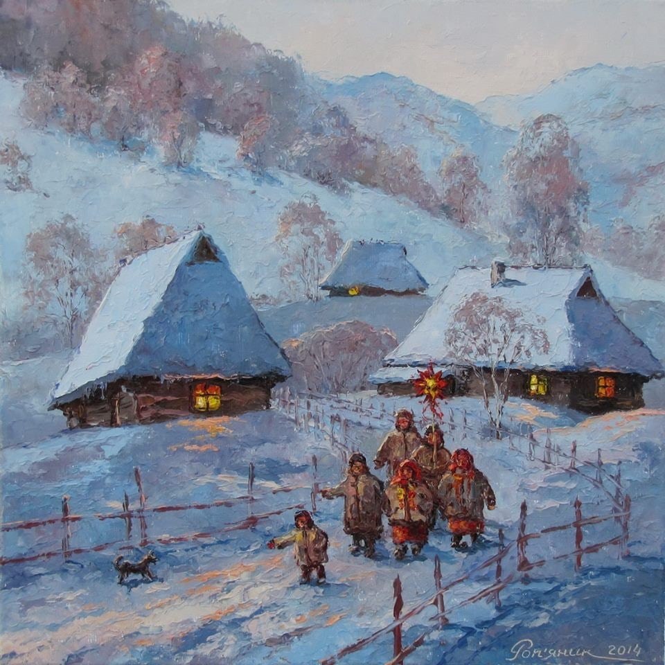 Украинская деревня зимой