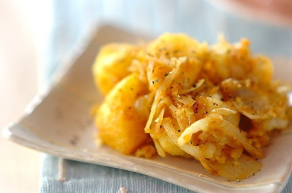 Жареный картофель карри. Ингредиенты: Картофель 2 шт. Растительное масло 30 мл Карри 0,5 ч. л. Соль ... - 5