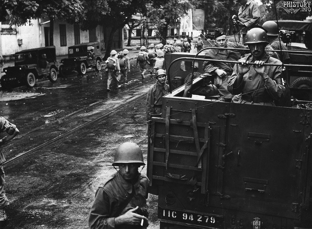 Французы в Индокитае 1946-1954. Вьетнам 1945. Французские войска во Вьетнаме 1954.