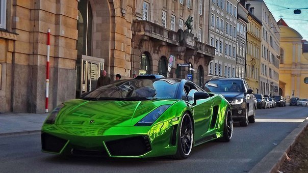 Синий хром Lamborghini Gallardo