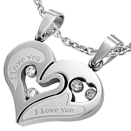 Too of hearts. Lovable l03x5. Two piece Pendant Heart.