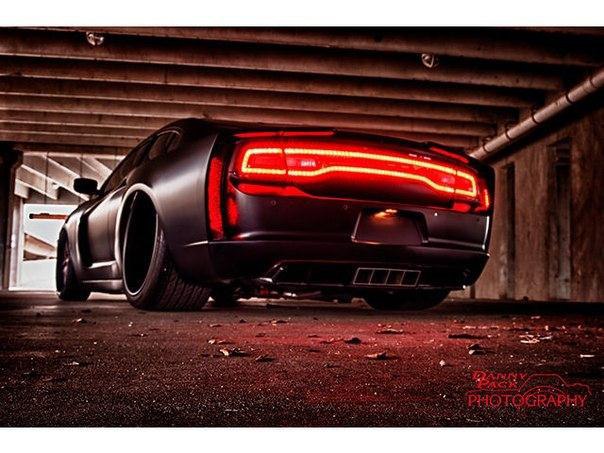 Bagged Matte Black Widebody Dodge Charger R/T On Forgiato Wheels. - 2