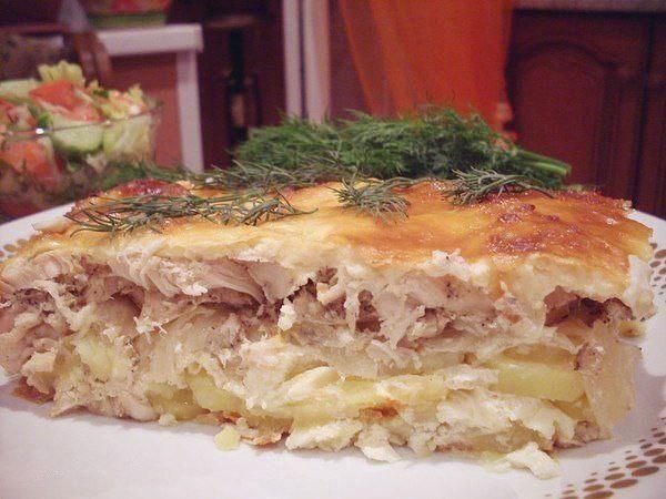 Сочная запеканка с курочкой.Ингредиенты:Филе куриное — 500гЛук репчатый (крупный) — 3 шт.Картофель ...