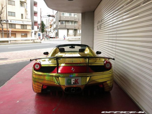 Ferrari 458 Italia Spider Golden Shark  Office-K - 3