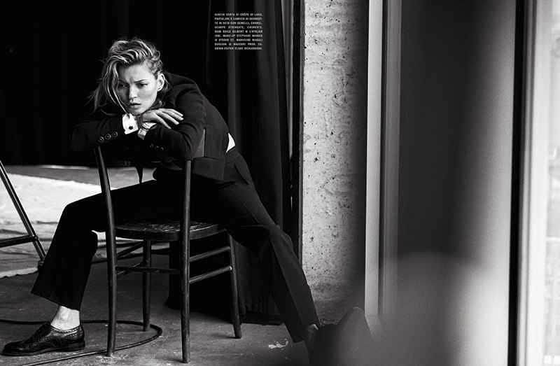 Kate Moss by Peter Lindbergh for Vogue Italia January 2015 - 7