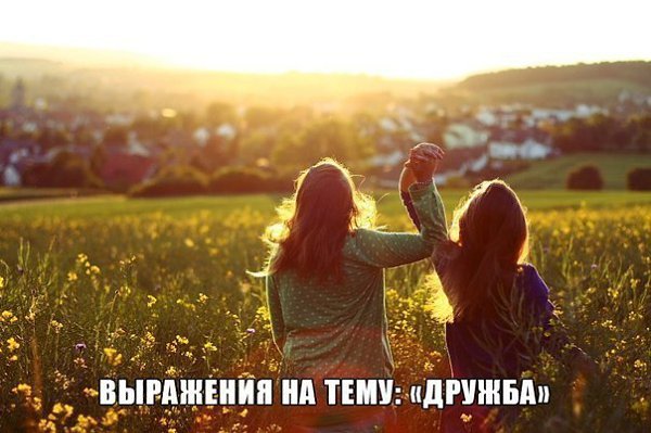 Английские выражения на тему: «Дружба».to get on well together – хорошо ладить друг с другомto hit ...