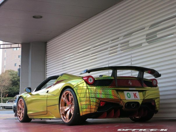 Ferrari 458 Italia Spider Golden Shark  Office-K - 8