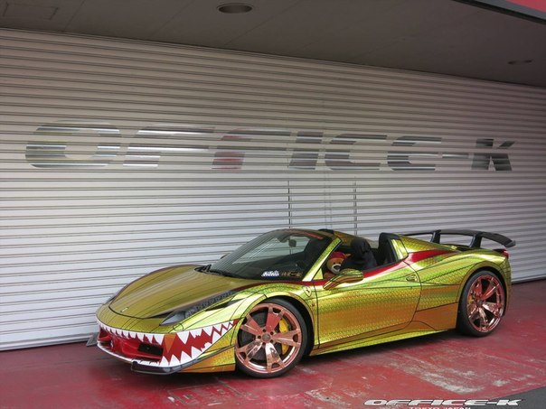 Ferrari 458 Italia Spider Golden Shark  Office-K - 2