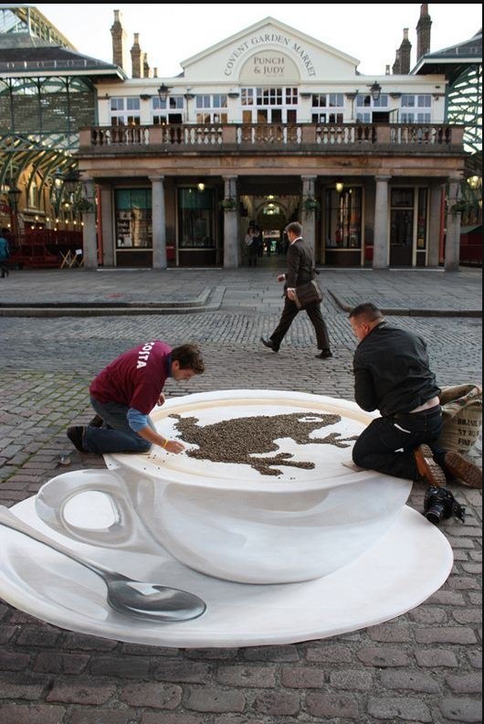 3D illusion.  1