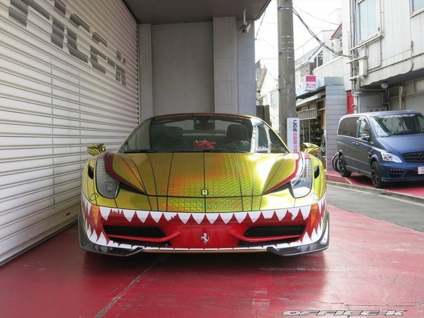 Ferrari 458 Italia Spider Golden Shark  Office-K - 9