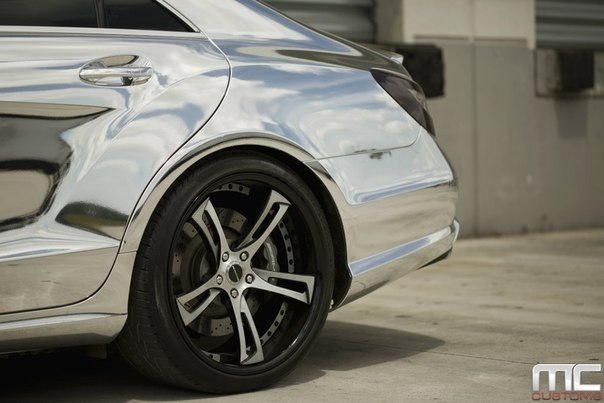 Chrome Mercedes-Benz CLS63 AMG On Savini Wheels. - 8