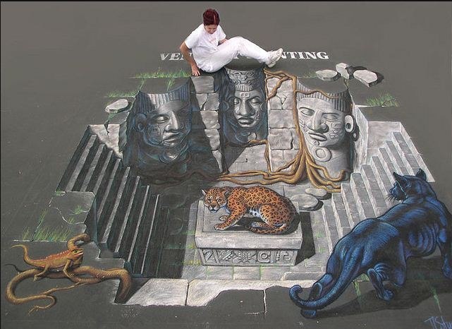 3D illusion.  1 - 4