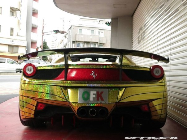 Ferrari 458 Italia Spider Golden Shark  Office-K - 5