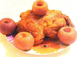 "   "   . "Baked hen with a liver" My brandname recipe.