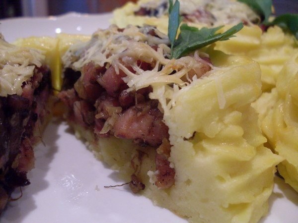 Картофельные корзинки с грибами и ветчиной.Очень вкусные корзиночки из картофельного пюре с грибным ... - 3