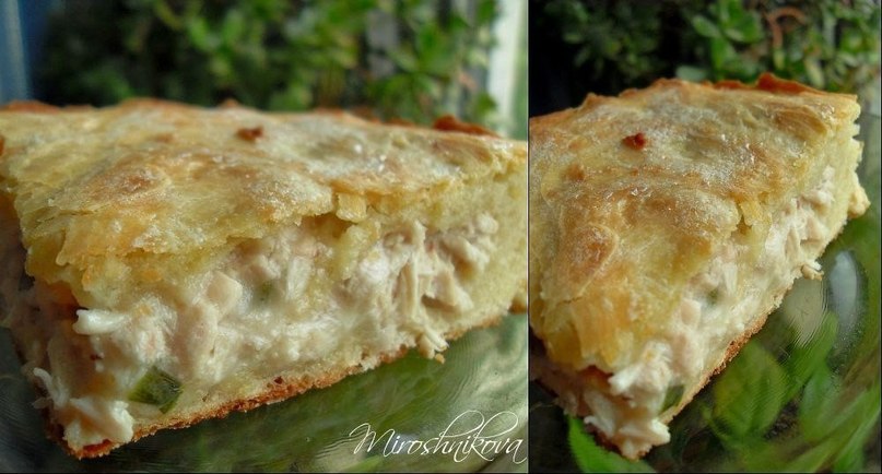 Пирог с курицей и соусом Бешамель.Автор: Софья МирошниковаБлагодаря соусу Бешамель начинка очень ...