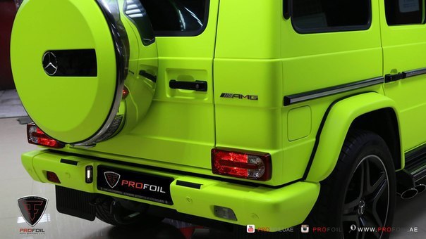 Fluro Yellow Mercedes-Benz G 63 AMG by Profoil. - 7