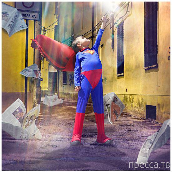 Канадский фотограф Шон ван Дел ведет проект the Drawing Hope. Он берет рисунки детей, мечтающих о ... - 4