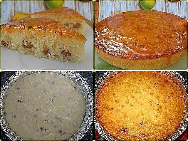 Пирог из манки с изюмом! Нам потребуется: -1 стакан манной крупы -1 стакан кефира -0.5 стакана ...