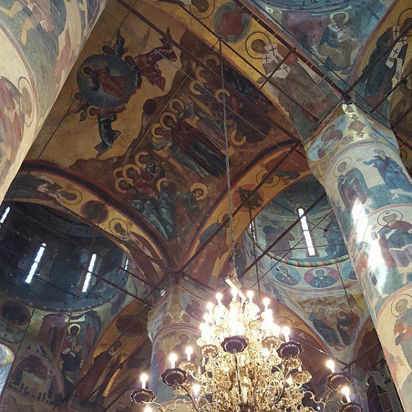 Уникальная роспись Успенского собора. #кремль #kremlin The unique fresco of Uspenskiy cathedral.