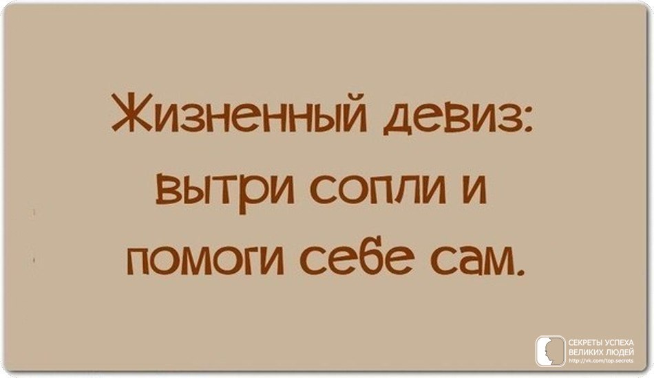 Жизненный девиз. Жизненный девиз вытри сопли. Жизненный девиз вытри сопли и помоги себе сам. Помоги себе сам.