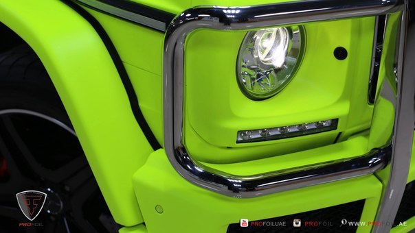 Fluro Yellow Mercedes-Benz G 63 AMG by Profoil. - 5