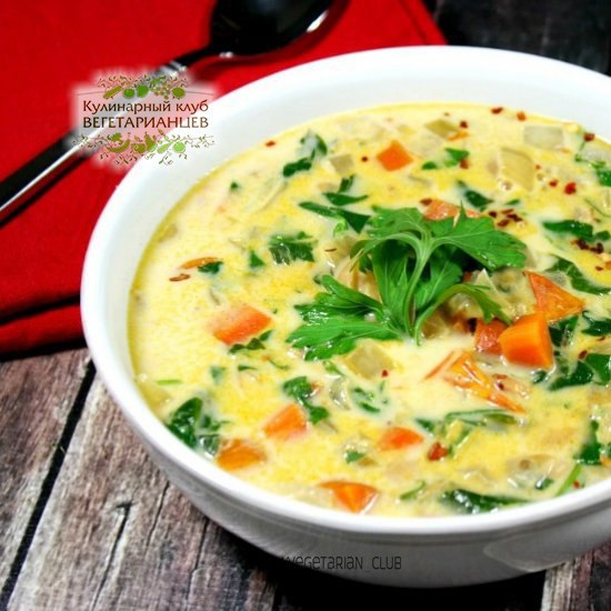 СУП-КАРРИ.- Кулинарный клуб вегетарианцев -- 2-3 л воды или овощного бульона- 2-3 картофеля- 1-2 ...