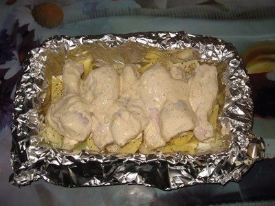 Куриные голени с картошкой в фольге в духовке.Просто, сочно, вкусно!Отличный семейный ... - 5