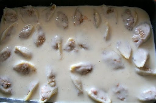 Ракушки фаршированные. Ингредиенты: Макаронные изделия