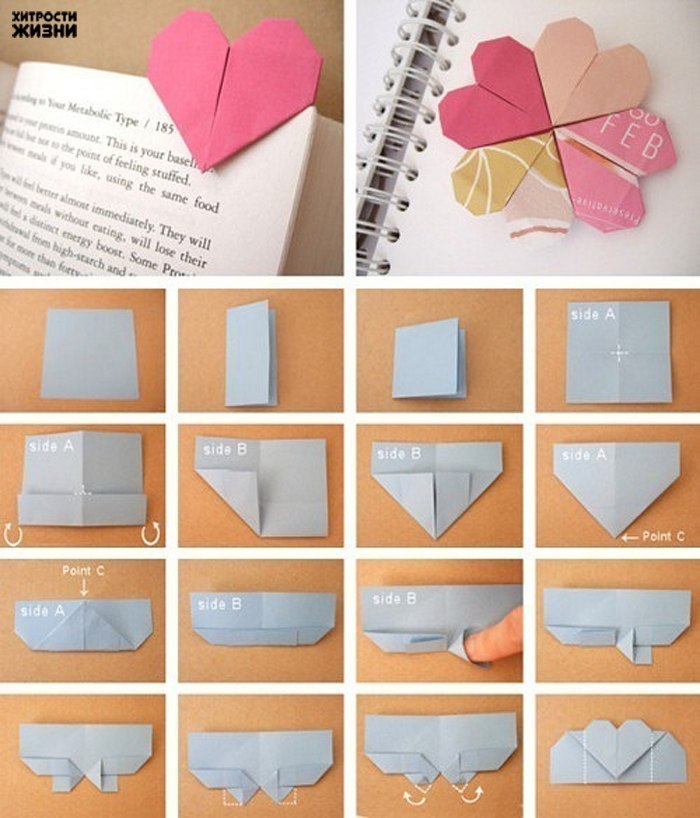 Что можно сделать 1. Оригами закладка. Закладка оригами из бумаги. Простые закладки из бумаги. Закладка своими руками пошагово.